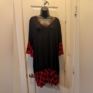 Black & Red Checkered Boutique Dress